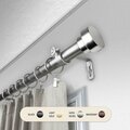 Kd Encimera 1 in. Cover Curtain Rod with 28 to 48 in. Extension, Satin Nickel KD3719200